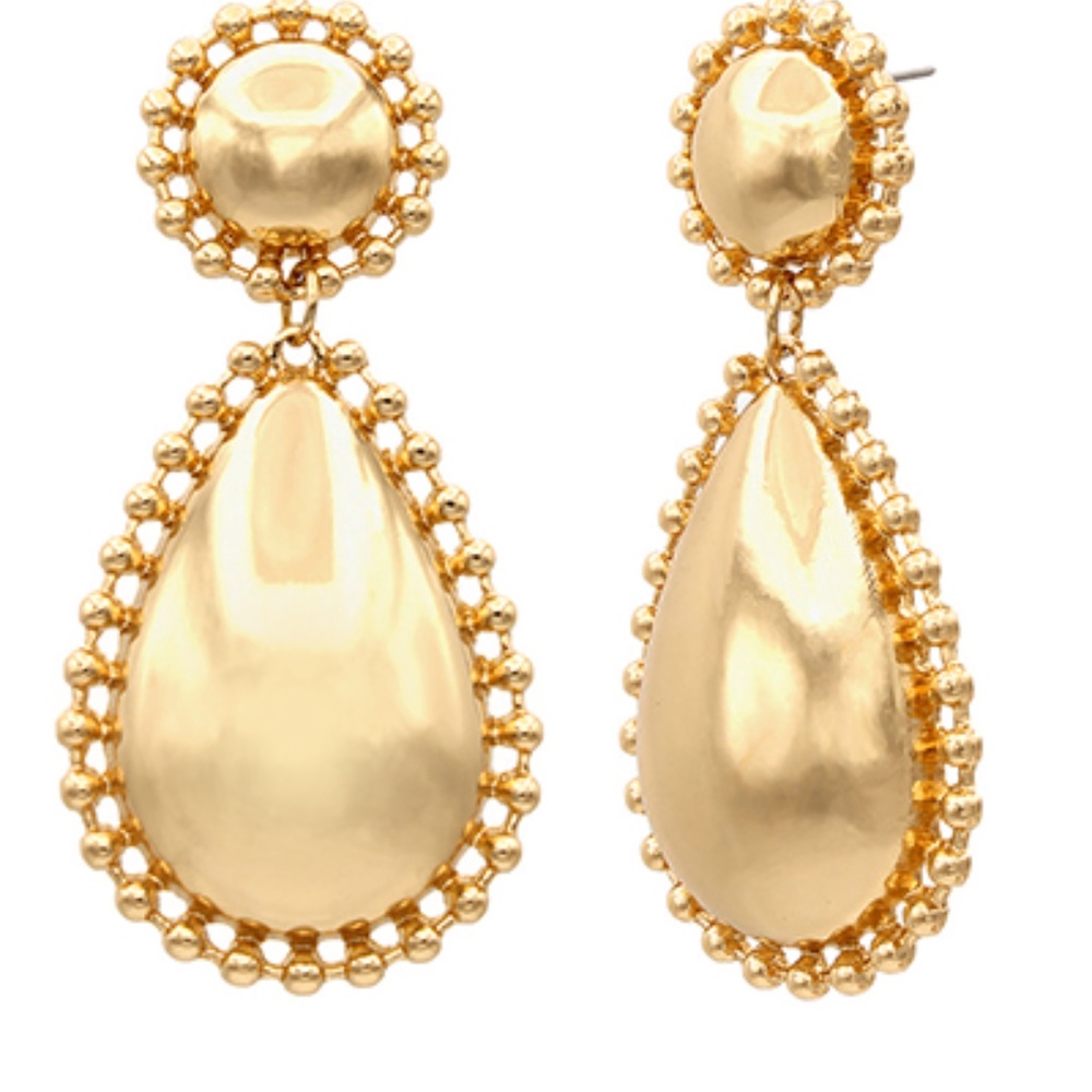 Dotted Round & Teardrop Earrings